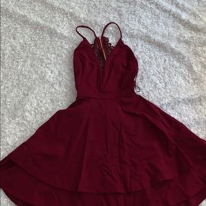Burgundy hoco dress